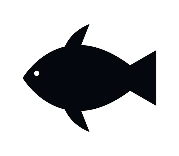 白い背景に魚のアイコン — ストックベクタ