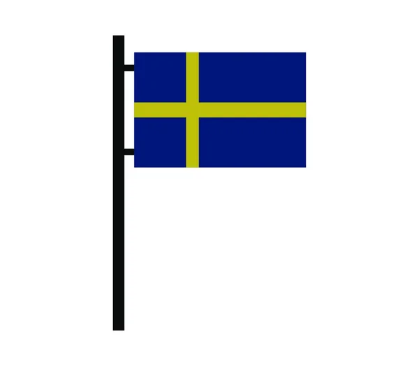 Bandera Suecia Ilustración Del Vector — Archivo Imágenes Vectoriales