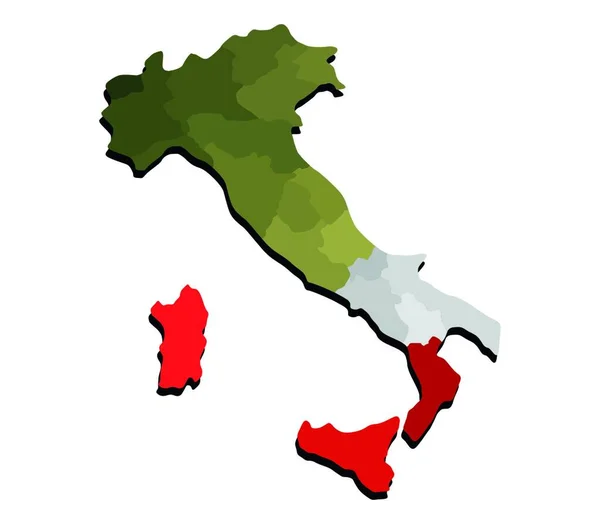 Uitzicht Zuid Italië — Stockvector