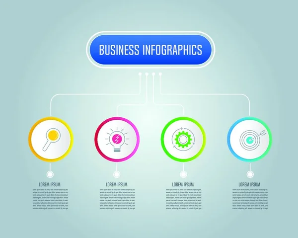 Creatief Concept Voor Infographic Met Opties Onderdelen Processen Tijdlijn Infographic — Stockvector