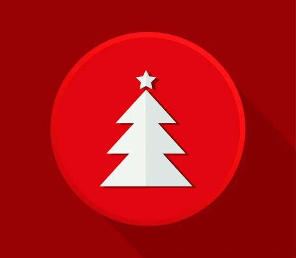 Kerstboom Icoon Vector Illustratie — Stockvector