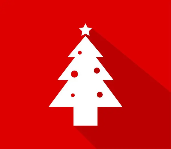 Noel Ağacı Simgesi Vektör Illüstrasyonu — Stok Vektör