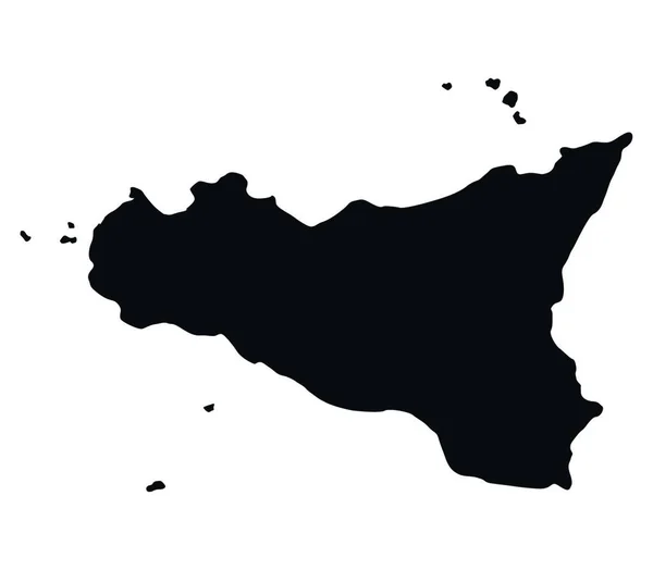 Sicilya Haritası Vektör Haritası — Stok Vektör