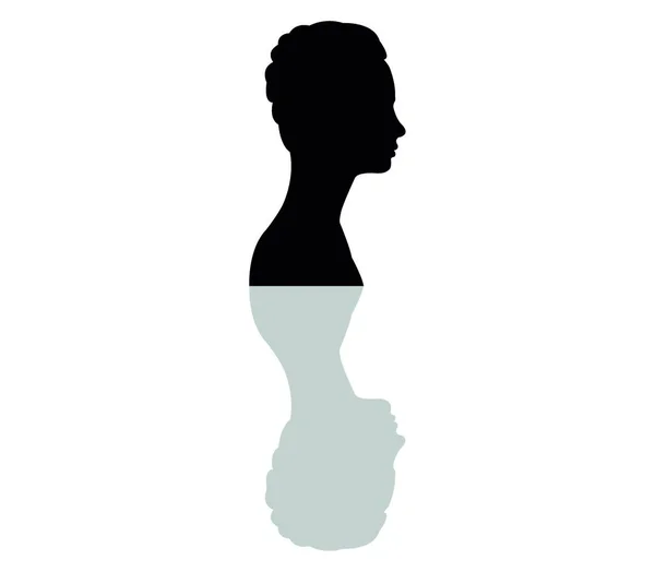 Icono Perfil Mujer Vector — Vector de stock