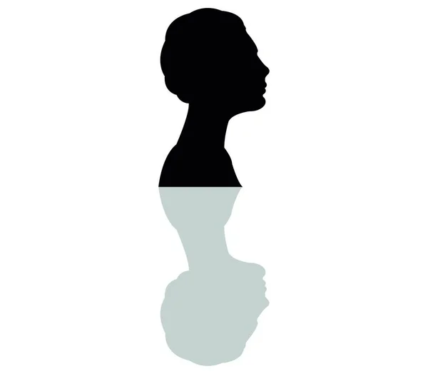 Woman Profile Icon Vector — Stock Vector