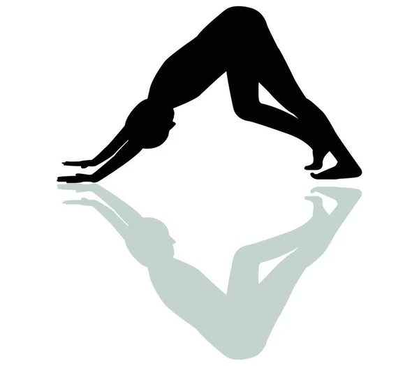 Yoga Serie Afbeelding Geïsoleerd — Stockvector