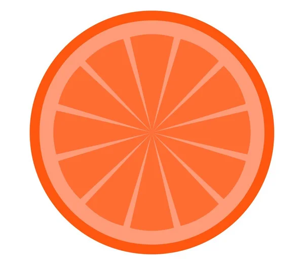 Πορτοκαλί Εικονίδιο Απεικόνιση Λευκό Φόντο — Διανυσματικό Αρχείο
