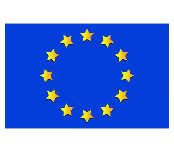 Europese Vlag Vectorillustratie — Stockvector