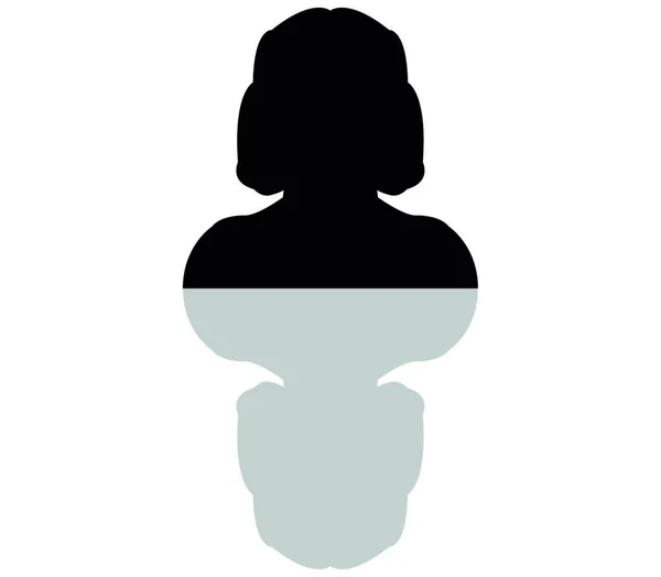 Ikona Profilu Kobiety Wektor — Wektor stockowy