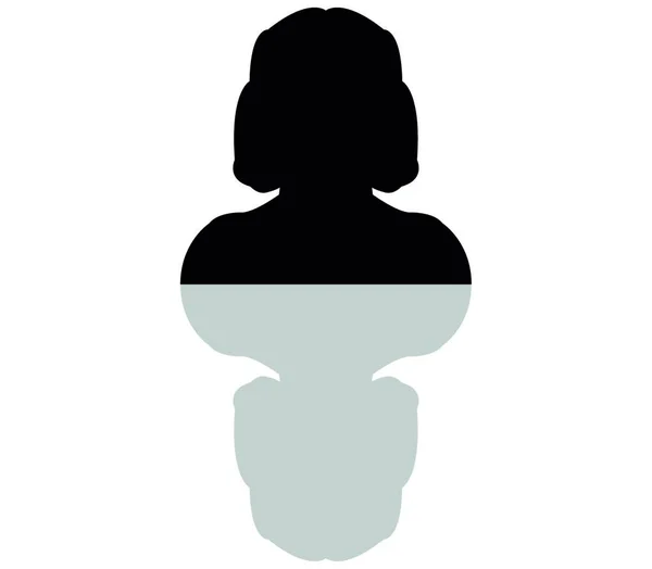 Icono Perfil Mujer Vector — Vector de stock