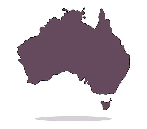 오스트레일리아는 공식적으로 오스트레일리아 연방이며 오스트레일리아 태즈메이니아 구성하는 국가이다 — 스톡 벡터