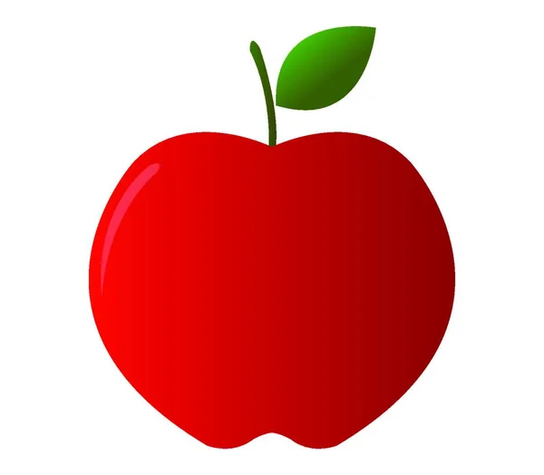 Icono Manzana Ilustración Sobre Fondo Blanco — Vector de stock