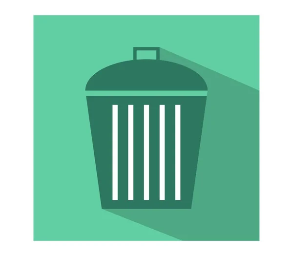 Mülleimer Symbol Abbildung Auf Weißem Hintergrund — Stockvektor