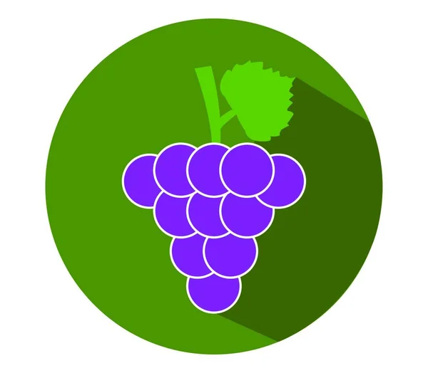 Grape Icon Illustration White Background — Stock Vector