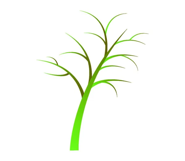 Symbol Für Trockenen Baum Illustration Auf Weißem Hintergrund — Stockvektor