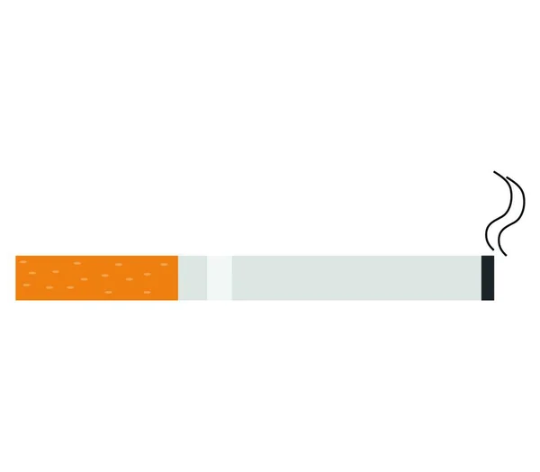 Sigarettenpictogram Illustratie Witte Achtergrond — Stockvector