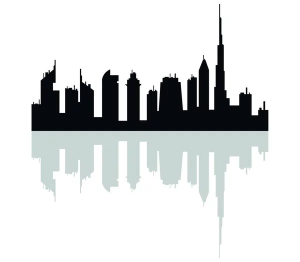 Ντουμπάι Πόλη Στα Ηνωμένα Αραβικά Εμιράτα — Διανυσματικό Αρχείο