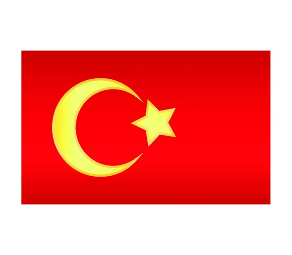 Türkische Flagge Vektorillustration — Stockvektor