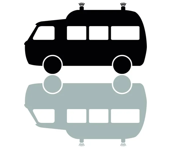 Ambulance Ikona Ilustrace Bílém Pozadí — Stockový vektor