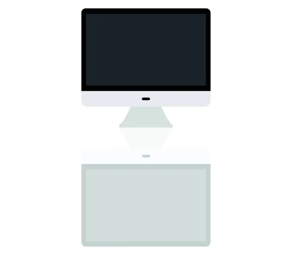 Ikona Monitoru Počítače Ilustrace Bílém Pozadí — Stockový vektor
