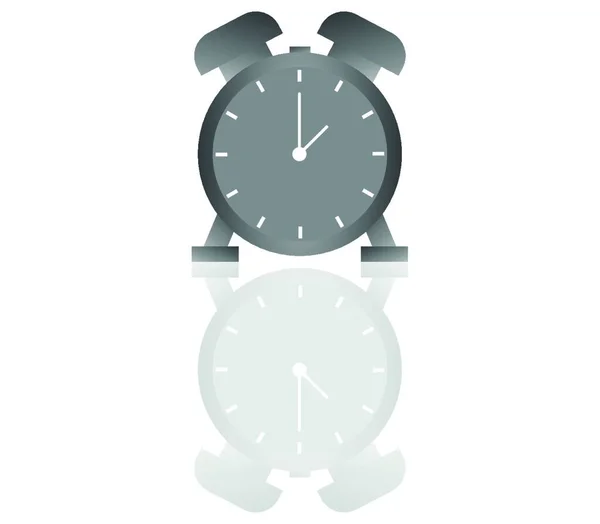 Alarme Ícone Relógio Ilustração Fundo Branco — Vetor de Stock