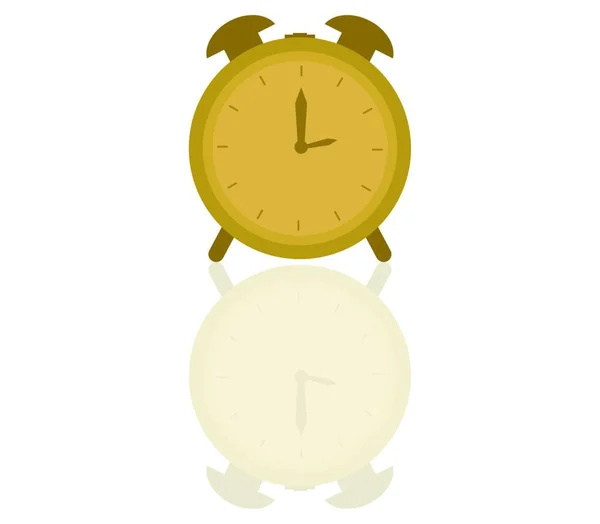 Icono Del Reloj Despertador Ilustración Sobre Fondo Blanco — Archivo Imágenes Vectoriales