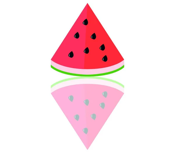 Watermelon Icon Illustration White Background — Stock Vector