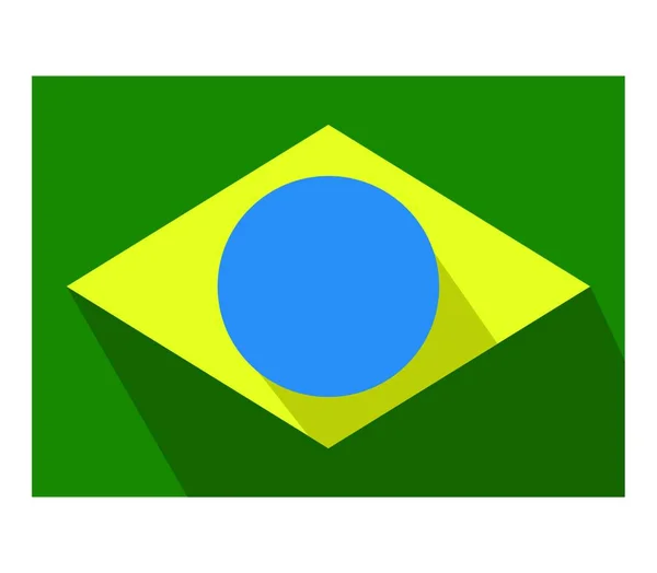 Bandeira Brasil Ilustração Vetorial — Vetor de Stock