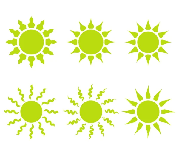 Иконка Солнца Иллюстрация Белом Фоне — стоковый вектор