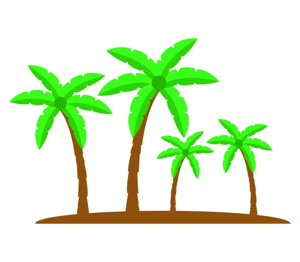 Palm Icoon Illustratie Witte Achtergrond — Stockvector