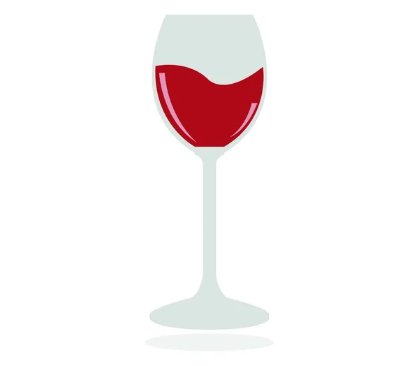 Glass Wine Icon Illustration White Background — Stock Vector