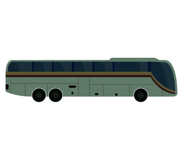 Ikona Autobusu Ilustracja Białym Tle — Wektor stockowy