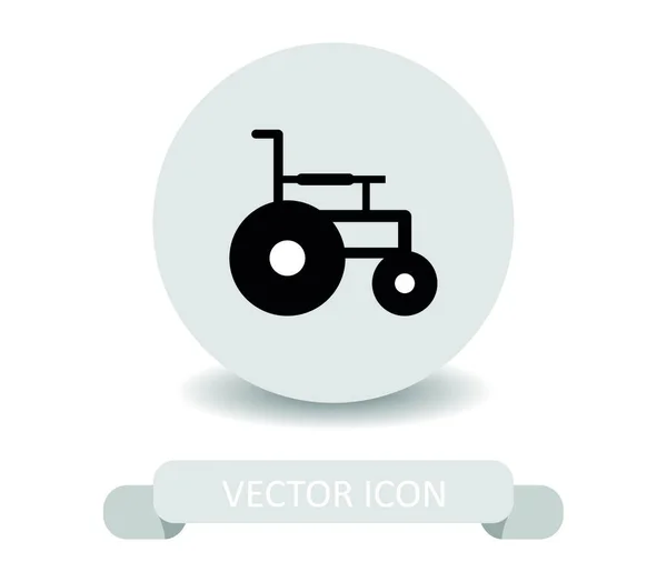 Wheelchair Icon Illustration White Background — Stock Vector