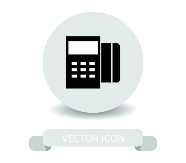 Ícone Máquina Cartão Crédito Ilustração Fundo Branco — Vetor de Stock