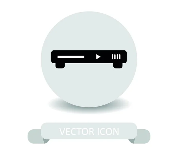 Dvd Player Icon Illustration White Background — Stock Vector