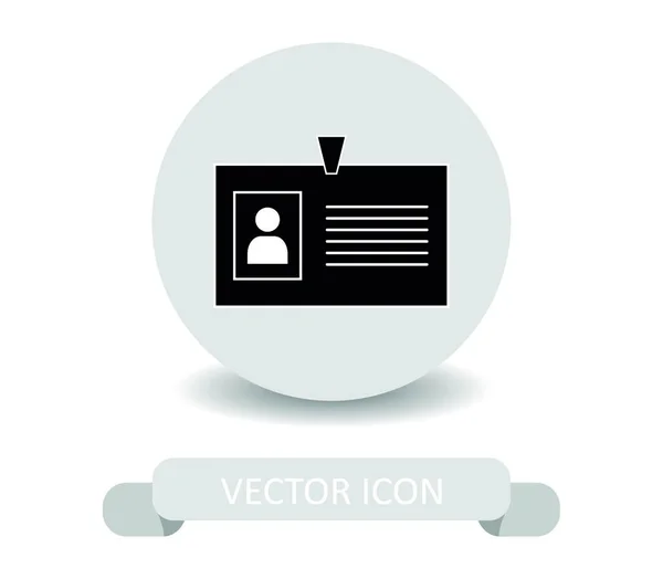 Icône Identification Bureau Illustration Sur Fond Blanc — Image vectorielle