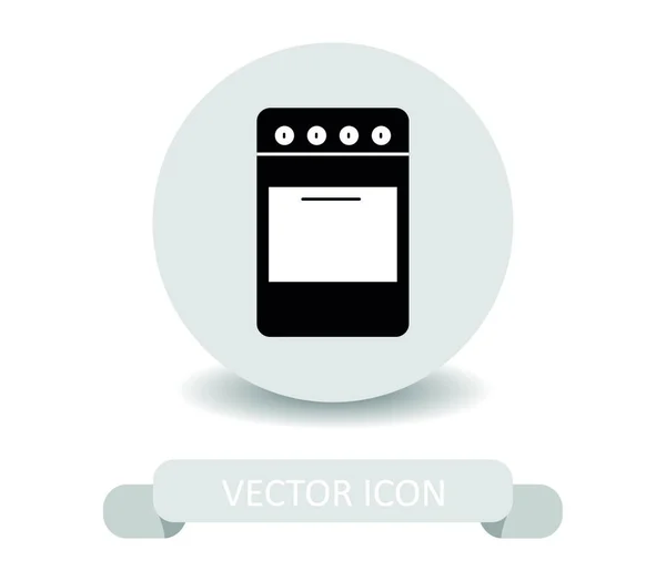 Oven Icon Illustration White Background — Stock Vector