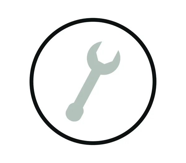 Klíč Ikona Ilustrace Bílém Pozadí — Stockový vektor