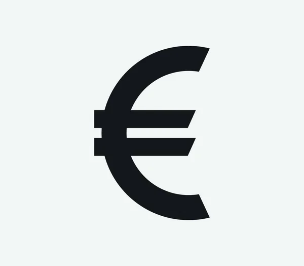Ícone Euro Ilustração Fundo Branco — Vetor de Stock