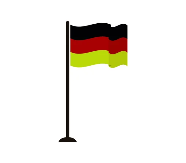 Tysk Flagga Officiella Färger Och Proportioner Korrekt — Stock vektor