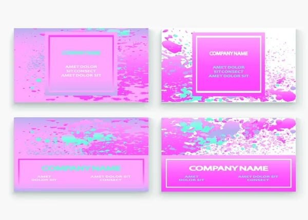 Pastel Pink Cyan Explosion Paint Splatter Artistic Cover Design Fluid — Stock Vector