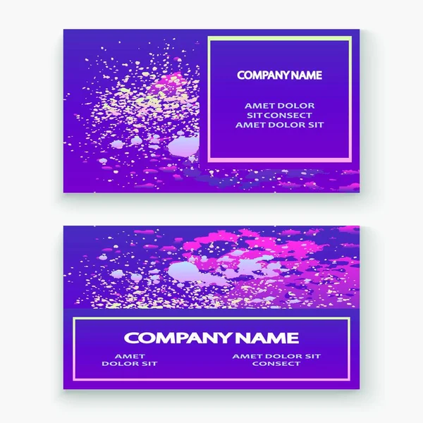 Neon Explosion Paint Splatter Artistic Cover Design Fluid Violet Gradient — Stock Vector