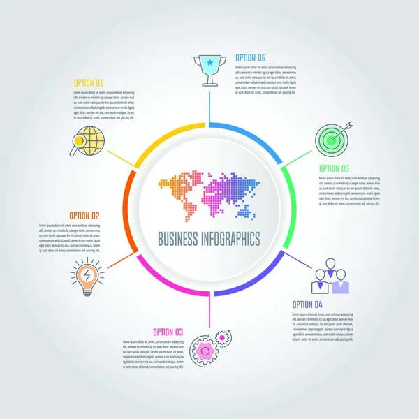 Креативная Концепция Инфографики Вариантами Частями Процессами Инфографический Бизнес Дизайн Маркетинговые — стоковый вектор
