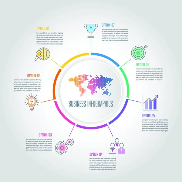 Creatief Concept Voor Infographic Met Opties Onderdelen Processen Tijdlijn Infographic — Stockvector