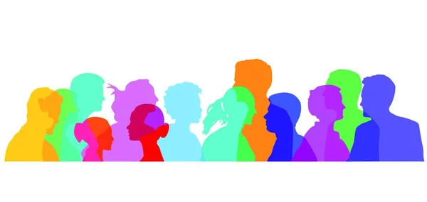 Colorful Group People Illustration — Stock Vector