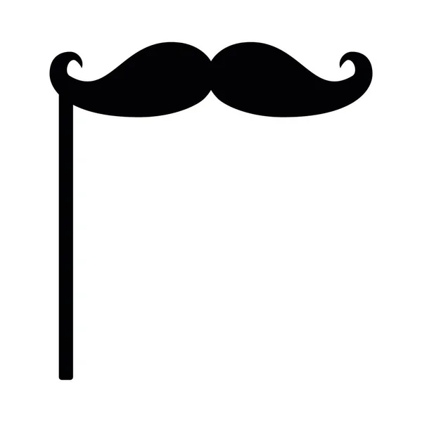 Mustascher Ikonen Stick Svart Färg — Stock vektor