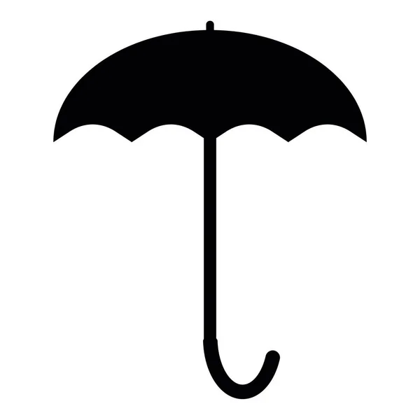 Regenschirm Symbol Schwarze Farbe — Stockvektor