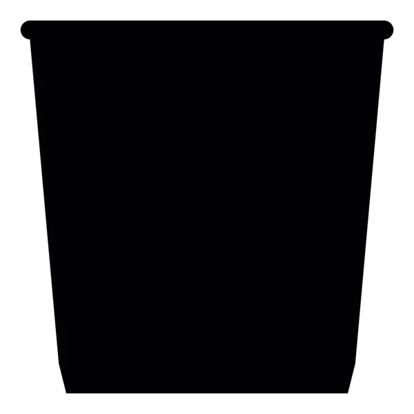 Cubo Basura Icono Cesta Basura Color Negro — Vector de stock