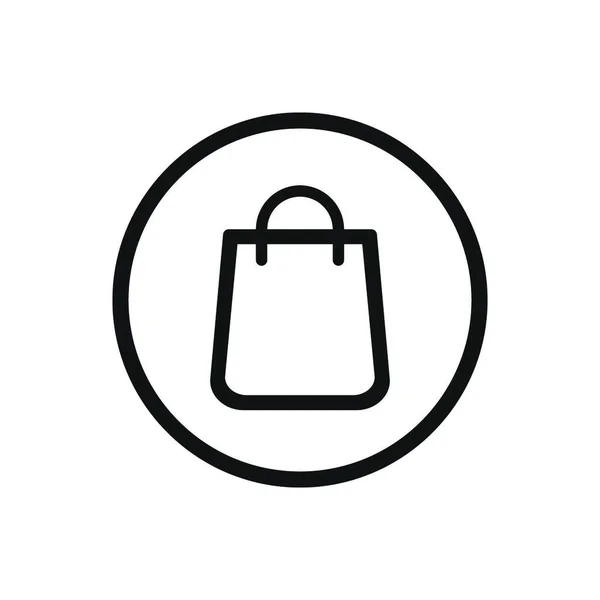 Einkaufstüten Symbol Auf Weißem Hintergrund Vektorillustration — Stockvektor