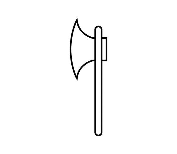 Значок Сокири Ілюстрація Білому Тлі — стоковий вектор